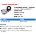 thumbnail image 2 of Accessory Belt Tensioner - Compatible with 2011 - 2022 Ram 5500 6.7L 6-Cylinder Diesel - AC Delco, 2 of 2
