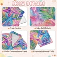 thumbnail image 4 of FORMRS Niños Short Sleeve Top and Pants Pajama Set Unisex Satin 2-Piece Sleepwear, Sizes 13-14Y, Gradient Starfish Pattern, 4 of 8