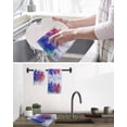 thumbnail image 5 of Purple Leaves Kitchen Dish Towels for Drying Dishes Set of 3, Spring Summer Botanical Farmhouse Modern Art Waffle Weave Microfiber Hand Tea Bathroom Towels Quick Dry & Absorbent Towel 15.7x23.6, 5 of 7