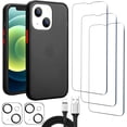 thumbnail image 1 of [3+5Pack set] Suitable for iPhone 13/13 Pro glass screen protector compatible with 6.1 inches for iphone 13 pro case USB Data line (For iPhone13 Mini (5.4''))For iPhone13-(6.1''), 1 of 7