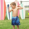 thumbnail image 4 of FORMRS Boys Swim Trunks Quick Dry Mesh Liner Boardshorts Sizes XS-XL, Blue Lightning Pattern, 4 of 7