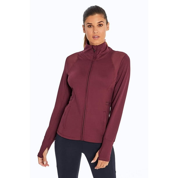 Marika Women's Full Zip Slim Fit Athletic Jacket, Purple, Large 
