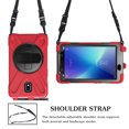 thumbnail image 5 of XYX Case for Samsung Galaxy Tab Active 2 8.0 inch SM-T395 with 360 Degree Rotating, Hand Strap, Shoulder Strap, Red, 5 of 7