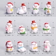 thumbnail image 3 of Bangcool 2PCS Christmas Resin Ornament Cute Mini Santa Ornament Holiday Desktop Decor, 3 of 10