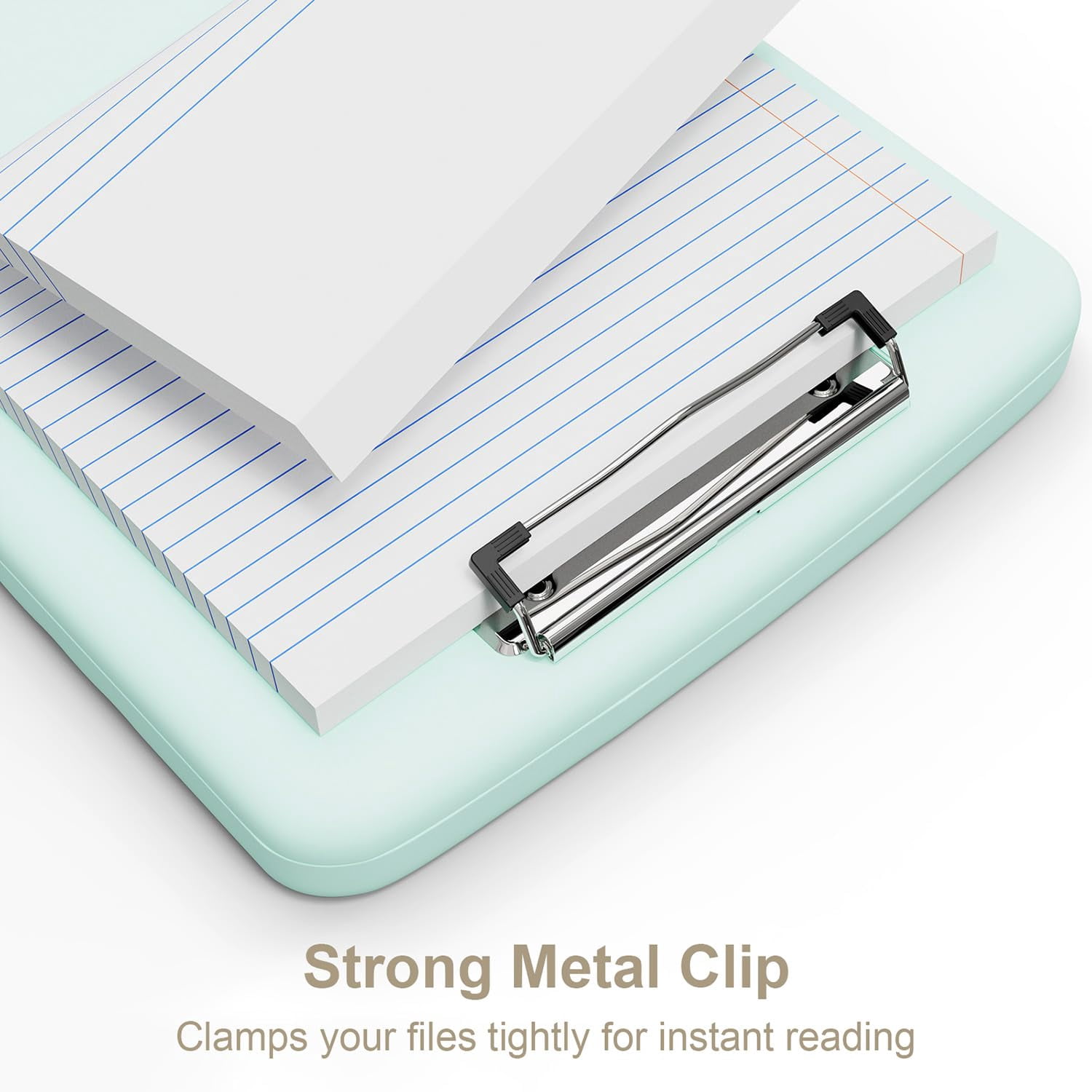 Clipboard With Storage  8.5 X 11 Organization Box Pen Holder And A4 Legal Paper Folder Folio & Side-opening Low Profile Clip For Teachers Size 14 9.6 1.2 In Blue
