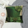 thumbnail image 2 of PHYHOO St Patricks Day Pillow Covers Shamrocks St Patricks Day Decorations Lucky Clover Hat Throw Pillow Covers Green Buffalo Plaid Farmhouse Spring Cushion Case for Sofa Couch, 2 of 5