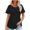 Black, variant on Black S WIZUTIZ Plus Size Tops for Women up to 30% Off Breathable Summer-Beach Fluffy Vintage Blouse Solid Fashion Round Neck Tops Retro Short Sleeve Tshirt Plus Size Linen Tee Plus Ladies Shirts T-s