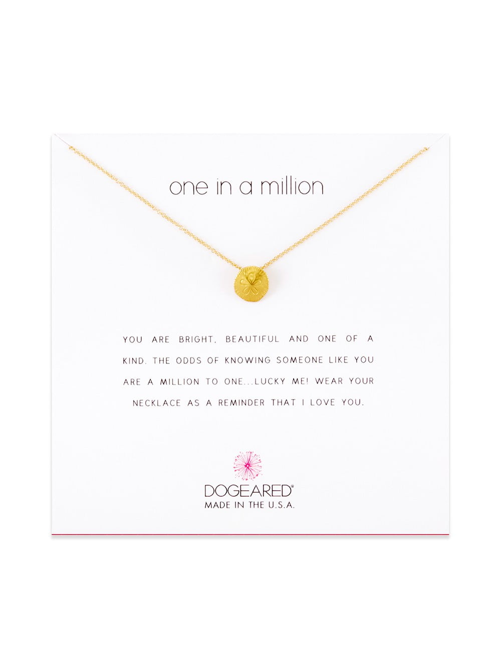 one in a million sand dollar necklace