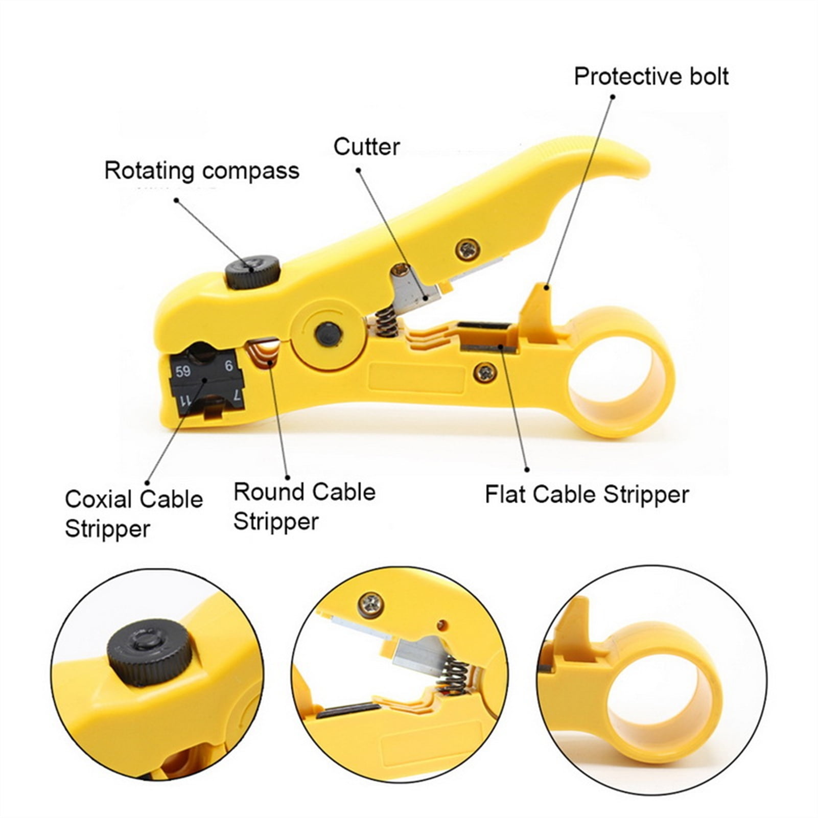 Multi-tool Wire Stripper Crimping Tool Wire Cutters Crimper for Crimping Automatic Stripping Tool Decrustation Pliers Straight ,Durability That Lasts