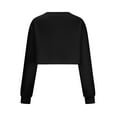 thumbnail image 4 of Xcmzpl Sweatshirts for Women Casual Solid Color Crewneck Sweatshirt Lightweight Sweater Tops Comfort Long Sleeve Blouses Early Fall Fashion, 4 of 5