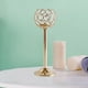 thumbnail image 4 of Candelabros de pilar de cristal, centros de mesa de velas verde azulado, candelabro de mesa 24cm Dorado, 4 of 9