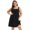 Black, variant on Women's Plus Size Chemise Nightgown Swiss Dot Sleeveless Tank Nightshirt Sleepwear Full Slip Lace Square Neck Nightwear Soft Lingerie, XL-4XL