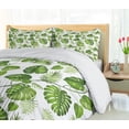 thumbnail image 5 of Ambesonne Leaf Duvet Cover Set, Swirls Palm Banana Trees, 2-Calking, Pale Green, 5 of 7