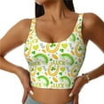 thumbnail image 2 of Haiem St Patrick's Day1 Pattern Womens Sports Bra - U Neck Padded Low Impact Yoga Bra Workout Crop Top Gym Moisture-Wicking Workout Vest -Medium, 2 of 9
