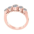 thumbnail image 3 of Aonejewelry 1 Ct. Ctw 5 Stone Engagement Wedding Band In 14K Solid Rose Gold, 3 of 3