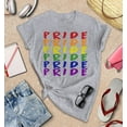 thumbnail image 3 of S4E Women's Pride Gay LGBTQ Rainbow T-Shirt Medium Sports Grey, 3 of 4