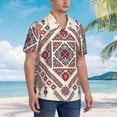 thumbnail image 2 of KLL Men's Hawaiian Shirt Short Sleeve Button Down Beach Shirts-Fashion Tatreez2, 2 of 5
