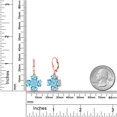 thumbnail image 2 of Gem Stone King 18K Rose Gold Plated Silver Swiss Blue Topaz Dangle Earrings for Women (7.62 Cttw, Gemstone November Birthstone, Heart Shape 6MM), 2 of 3