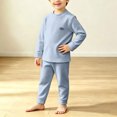 thumbnail image 6 of QSXADF Kid's Fall/Winter Fuzzy Casual Fleece Set Graphic Long Sleeve Tight Letter Thermal Top Pant 2 Piece Set For Home Wear Children Clothing Set, 6 of 6