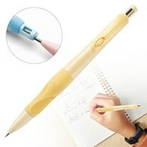 Mechanical Pencil 2.0mm with Comfortable Grip, Thick Lead Automatic Writing Pencil for Handwriting Correction, Pink Plastic Barrel