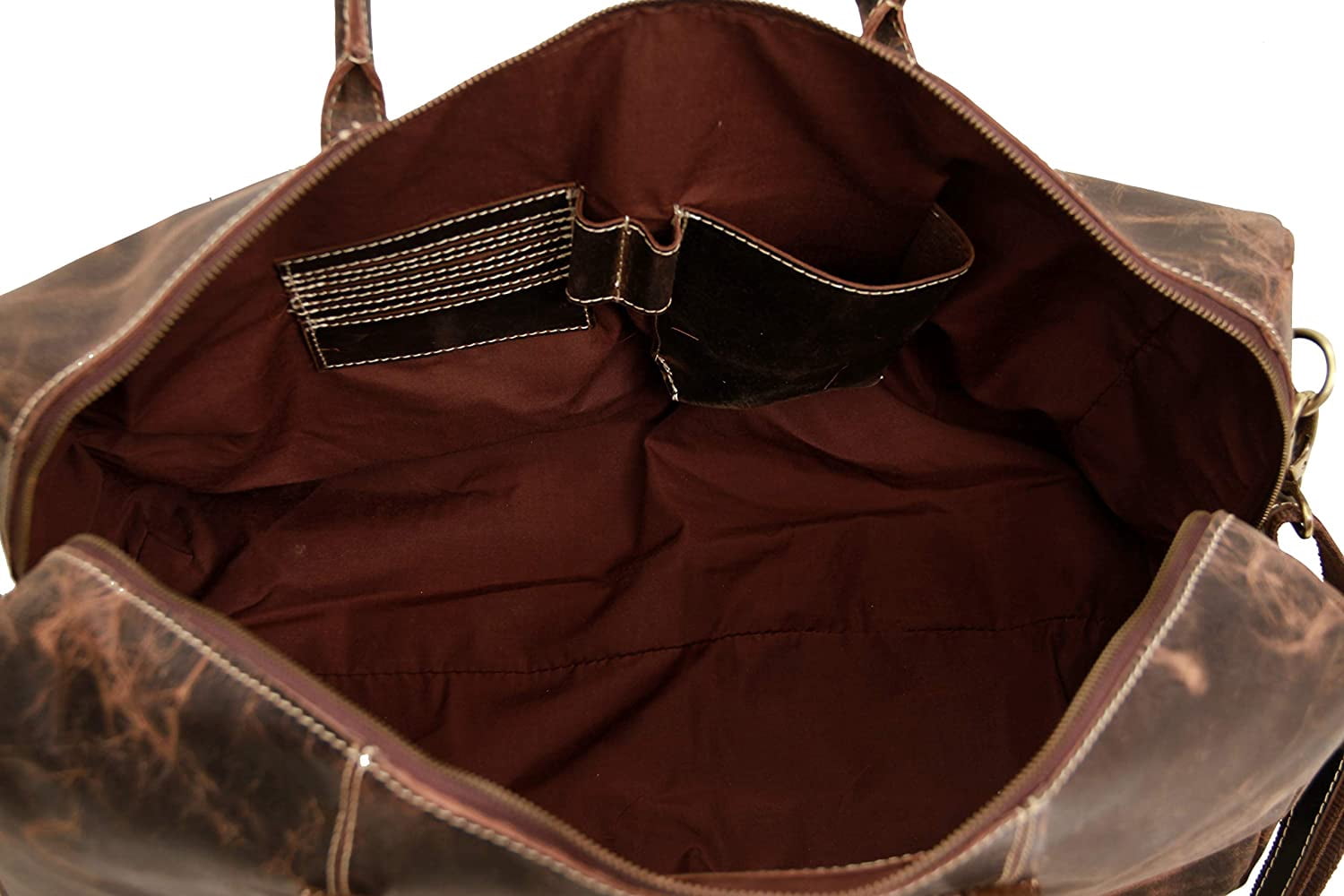 21" Genuine Buffalo Leather Travel Duffle Bag | Overnight Weekend Leather Bag | Sports Gym Duffel for Men| Airplane Under Seat Carry on Bags