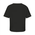 thumbnail image 4 of Women's Loose Casual 3/4 Length Sleeve Top T-Shirt Printed Blouse Black,XL, 4 of 5