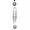 Silver, variant on Wind Chime - 50in Hummingbird - Silver Tube