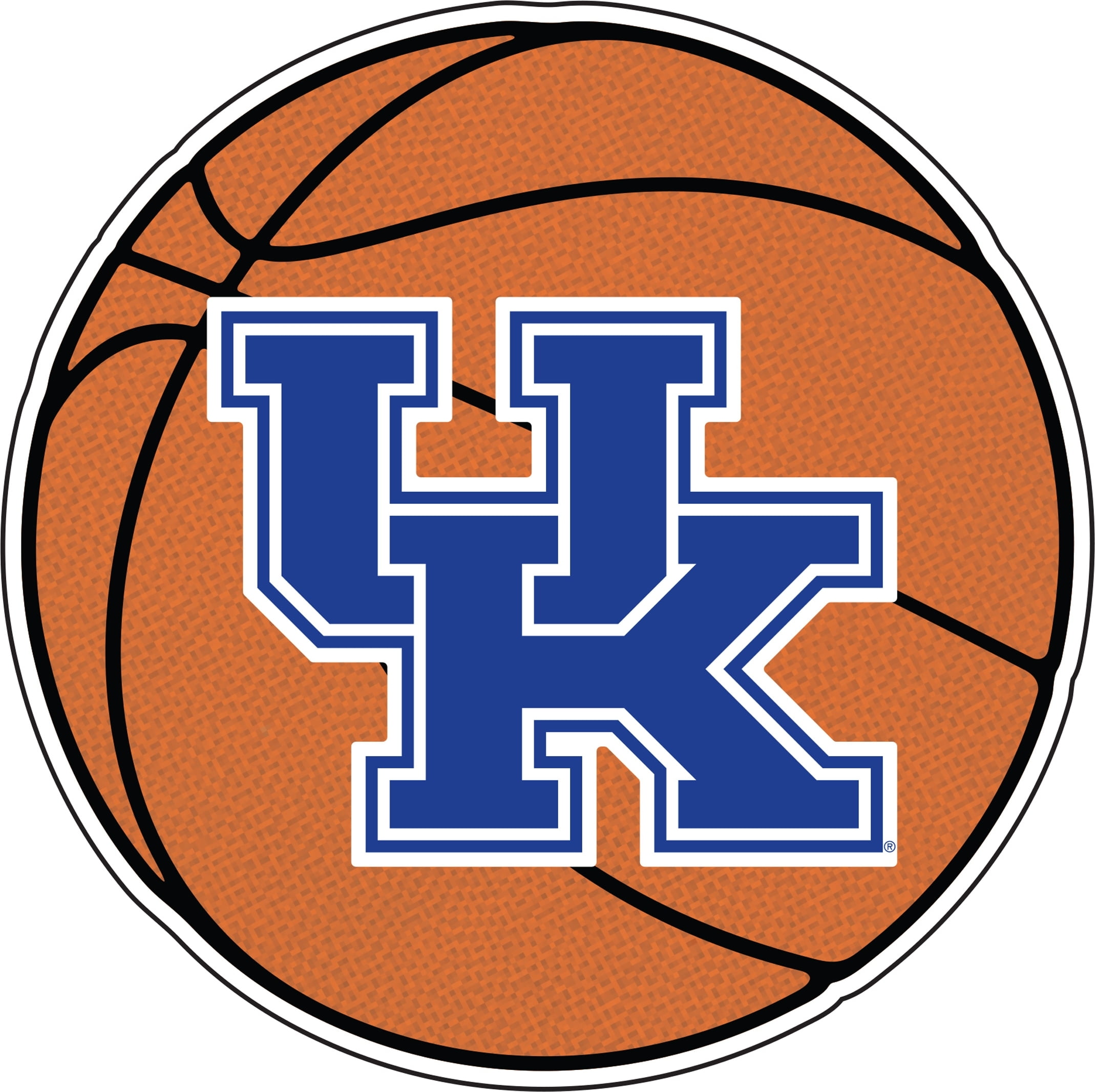 University of Kentucky Basketball UK Logo [White 6"]