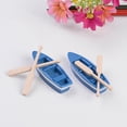 thumbnail image 4 of 1Pc Boat + 2Pcs Oar Miniature Simulated Model Dollhouse Art Bonsai Garden Decor by Mightlink, 4 of 8