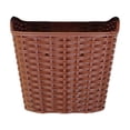 thumbnail image 2 of funtasica Bike Front Basket, Bike Basket Easy to Install Removable Retro Handlebar Storage Basket for Cycling Accessories Brown, 2 of 8