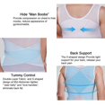 thumbnail image 3 of Men's Body Shaper Waist Trainer Vest Corset Tank Tops Undershirt Abdomen Shapewear Fitness Suits Body Shaper, 3 of 9
