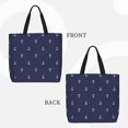 thumbnail image 2 of Hirioo Anchors Heart Blue for Tote Bag for Women, Quilted Shoulder Bag with Zipper, Large Capacity Handbags for Casual, Travel, Work, 2 of 7