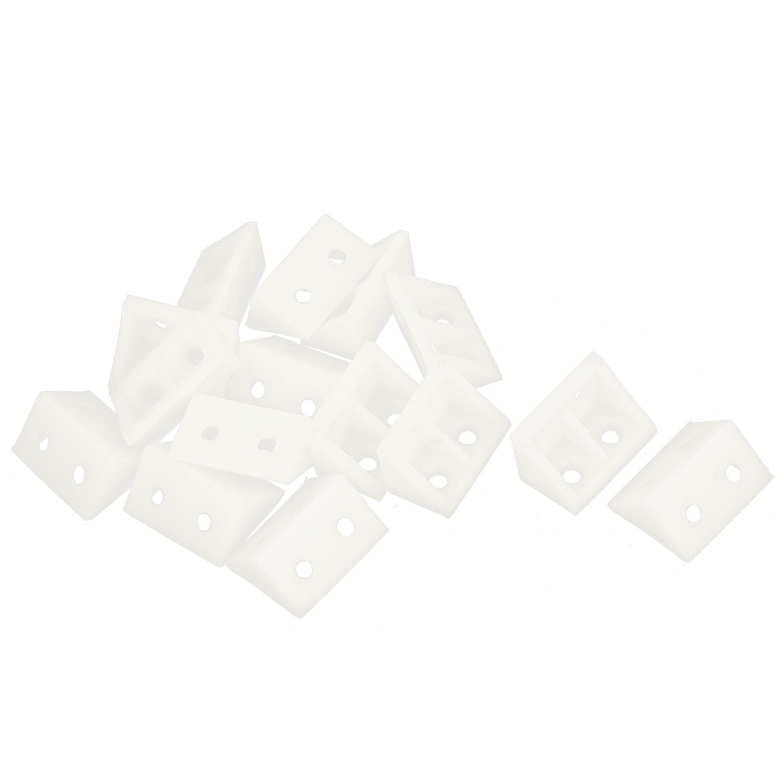 Uxcell Furniture 1.3" Plastic White Shelf Bracket, 15 Pcs