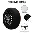 thumbnail image 2 of Goofa Beige Flowers Pattern Universal Tire Cover for Jeep, SUV, Truck, and Trailer – Waterproof, UV-Resistant,Easy to Install, Fits 14"-17" Tires-17 inch, 2 of 6