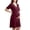 Wine, variant on Annhoo Maternity Dress Short Sleeve V Neck Pleated Waist Knee Length Flowy Gowns Fall Casual Pregnancy Dress