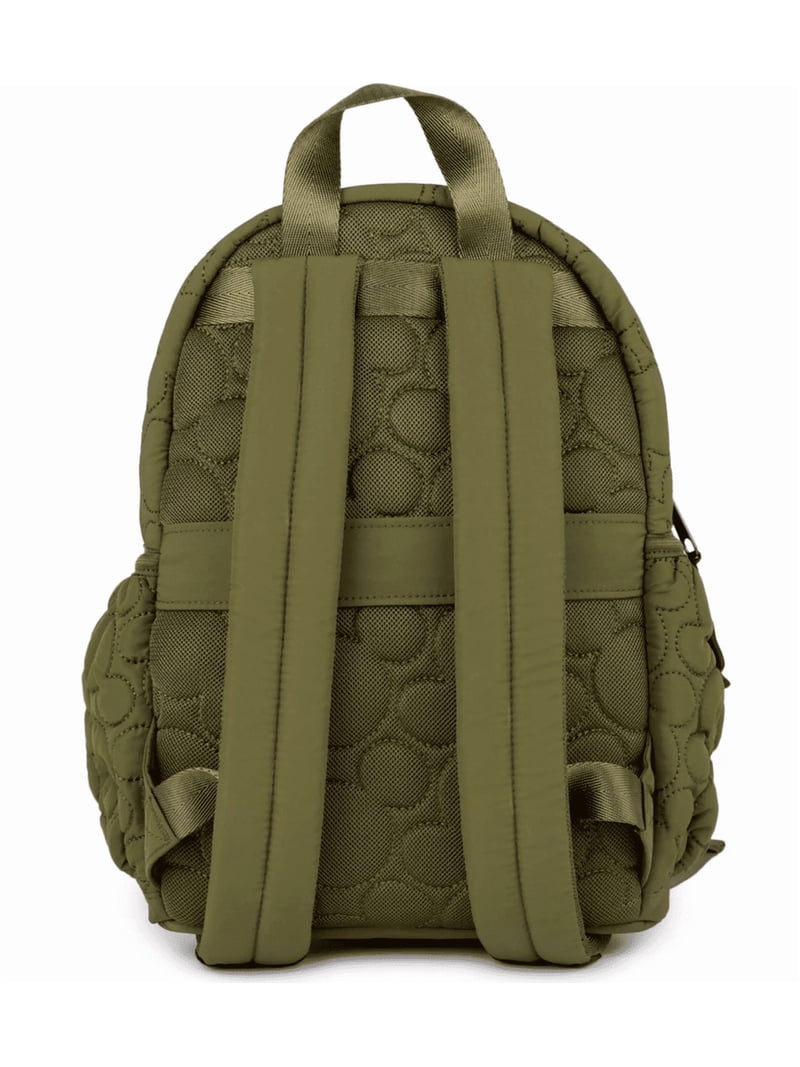 Disney Parks Mickey Mouse Icon Quilted Backpack in Olive New  display picture 3