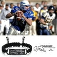 thumbnail image 2 of Inspiration Sport Bracelet for Men Teen Boys | Handmade Rope Bracelet Wristband Basketball/Baseball/Soccer/Football Bracelet Gifts for Athletes Basketball Player Sport Fans Width 0.6 Inch-Football-I, 2 of 4