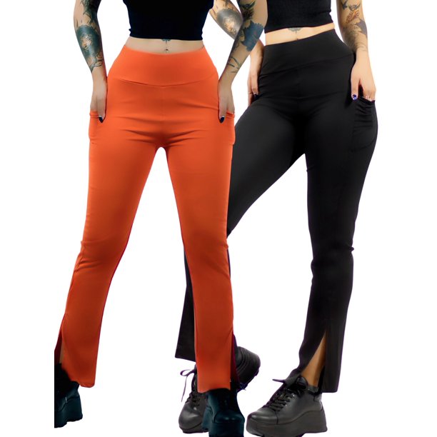 Set De 2 Leggings Casual O Deportivos Acampanados UNITALLA