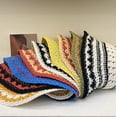 thumbnail image 4 of SikaFu Feng Colorful Stripe Sunshade Hat Handwoven Straw Hat Women's Summer Vacation Beach Sun Hat, 4 of 9