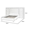 thumbnail image 6 of Cleo Queen Bed, Velvet, XL 3 Panel Tall Headboard, Crystal Tufted, Blue, 6 of 7