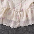 thumbnail image 6 of Afdoent Girls 2 Piece Outfits Lace Blouse Top Solid color Loose Casual Wide Leg Long Pants Outfit, 6 of 8
