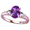 thumbnail image 3 of Star K � Oval 8x6 Genuine Amethyst Love Promise Ring, 3 of 9