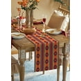thumbnail image 3 of Table Runner Dresser Scarves 108 Inch Long, Indian Geometric Ethnic Tribal Art Linen Dining Table Runners Abstract Vintage Native Texture Tabletop Scarf for Wedding Holiday Party Kitchen, 3 of 7