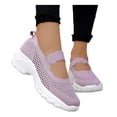thumbnail image 5 of NOKIO Womens Slip-On Walking Shoes Summer Breathable Mesh Shoes Running Shopping Flat Comfort Wedge Platform Loafers Casual Shoes Women's Hollow Out Wedge Sport Shoes, 5 of 7