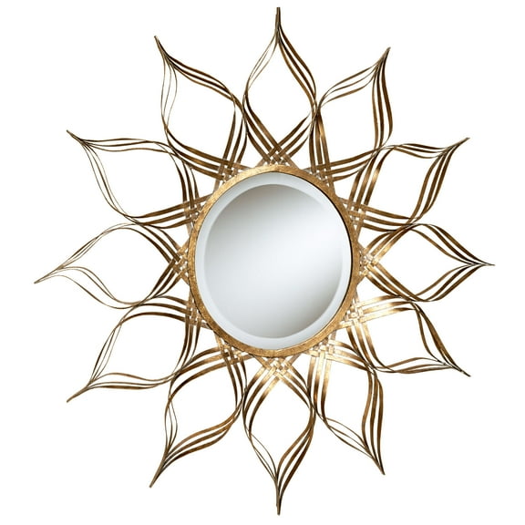 Serenity Blossom Mirrored Wall Sculpture Antique Gold