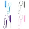 thumbnail image 6 of 3Pcs/Set French Braiding Tool Loop Make Elastic Hair Bands Remover Cutter Tail Comb Hair Styling Tools, 6 of 8