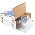 thumbnail image 5 of 125pcs Silver Christmas Plastic Plates with Disposable Plastic Silverware-Silver Rim Square Plastic Dinnerware include 25 Dinner Plates,25 Salad Plates,25 Forks, 25 Knives, 25 Spoons, 5 of 13