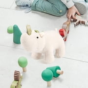 Niuniu Daddy Rhino Stuffed Animals 10.5 Inch Small Blue Plush Toys TY22