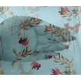 thumbnail image 4 of oneOone Viscose Chiffon Sky Blue Fabric Flower & Leaves Watercolor Sewing Material Print Fabric By The Yard 42 Inch Wide, 4 of 4