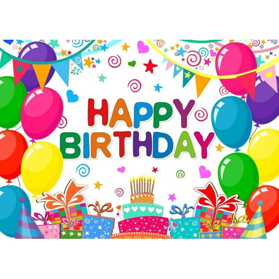 Happy Birthday Groovy Backdrop Colorful Birthday Banner Backdrop for Kids Gifts Cake Table Birthday Party Indoor Outdoor Decor Supplies
